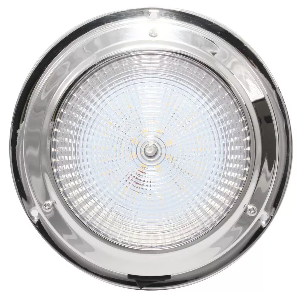 AAA 12V Stainless Dome Light Warm White LED 137mm 4″ Dome