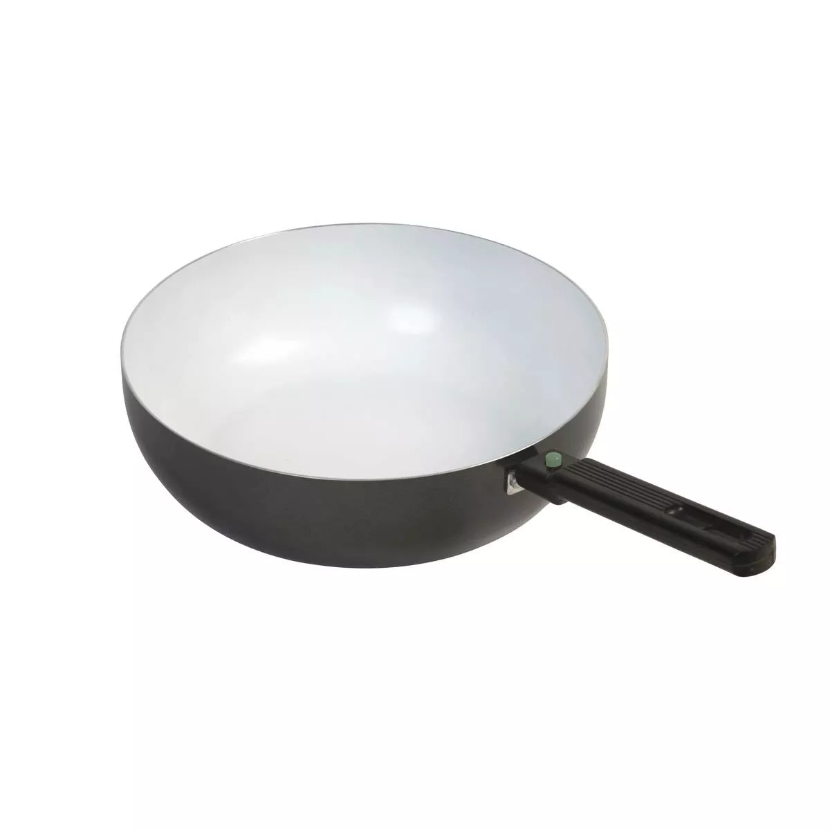 Bo-Camp Wok Pan Sprint Removable Handle Blk/White Dia 28cm