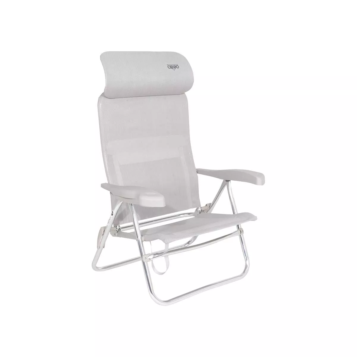 Crespo Beach Chair AL/205 Compact Light Grey