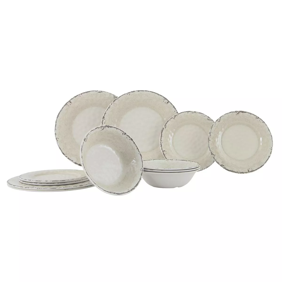 Gimex Stone Line Tableware Sand 12 Pieces