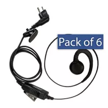 JTECH Swivel Headset with In-Line Mic & Push-to-Talk - Six Pack