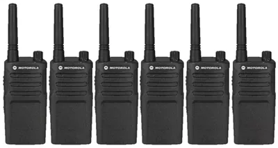 Motorola RMU2040 6 Pack Hand Held Two Way Radios
