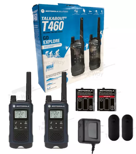 Motorola Talkabout T460 Rechargeable Two Way Radio 2-Pack