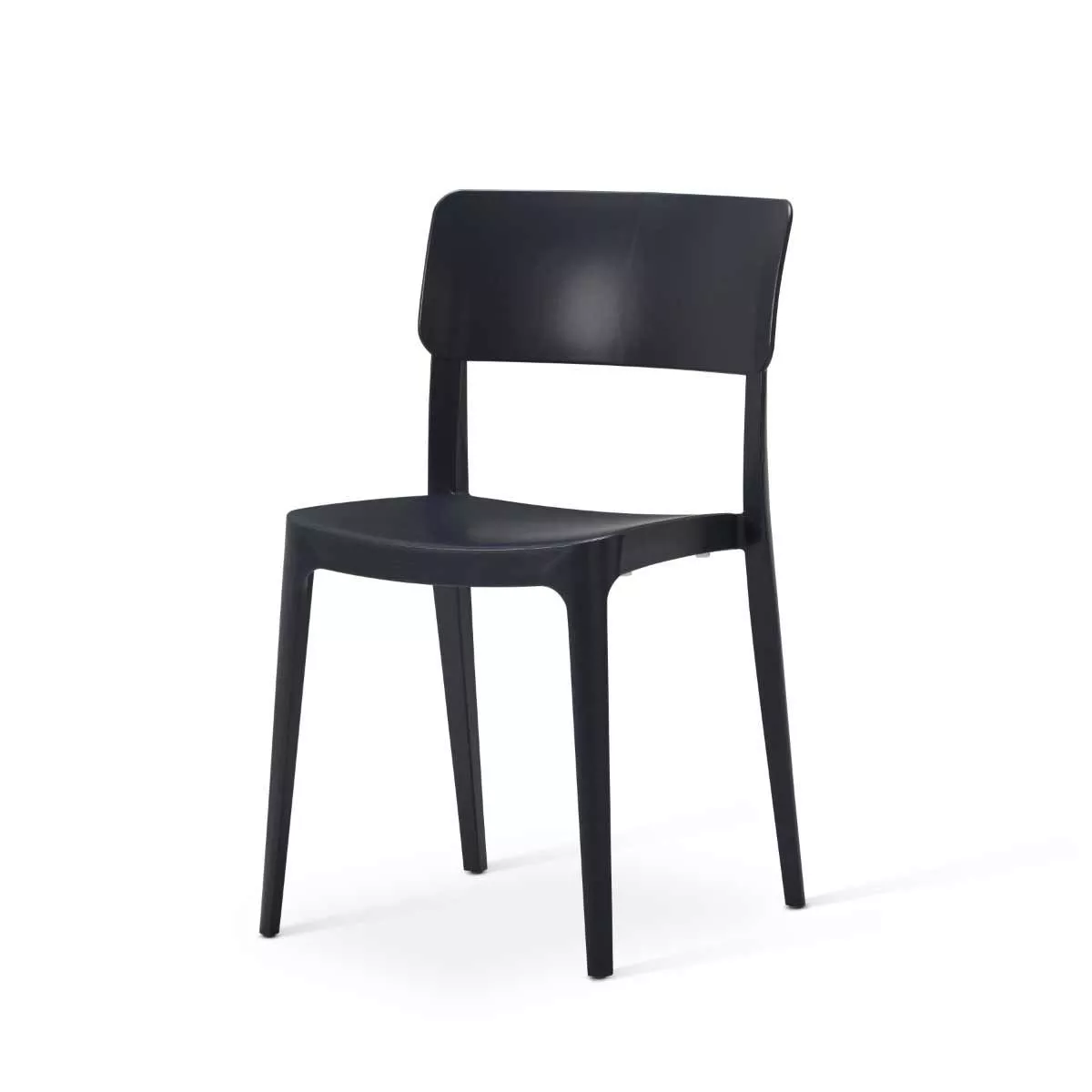 Tabilo Vivo Polypropylene Side Chair for Contract Use – Dark Grey
