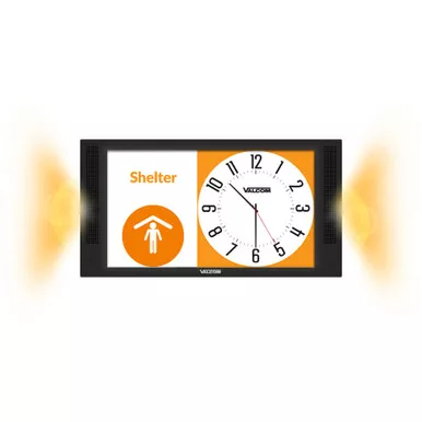 Valcom VIP-LD221W 22-inch Display Speaker with Flashers, Wall Mount